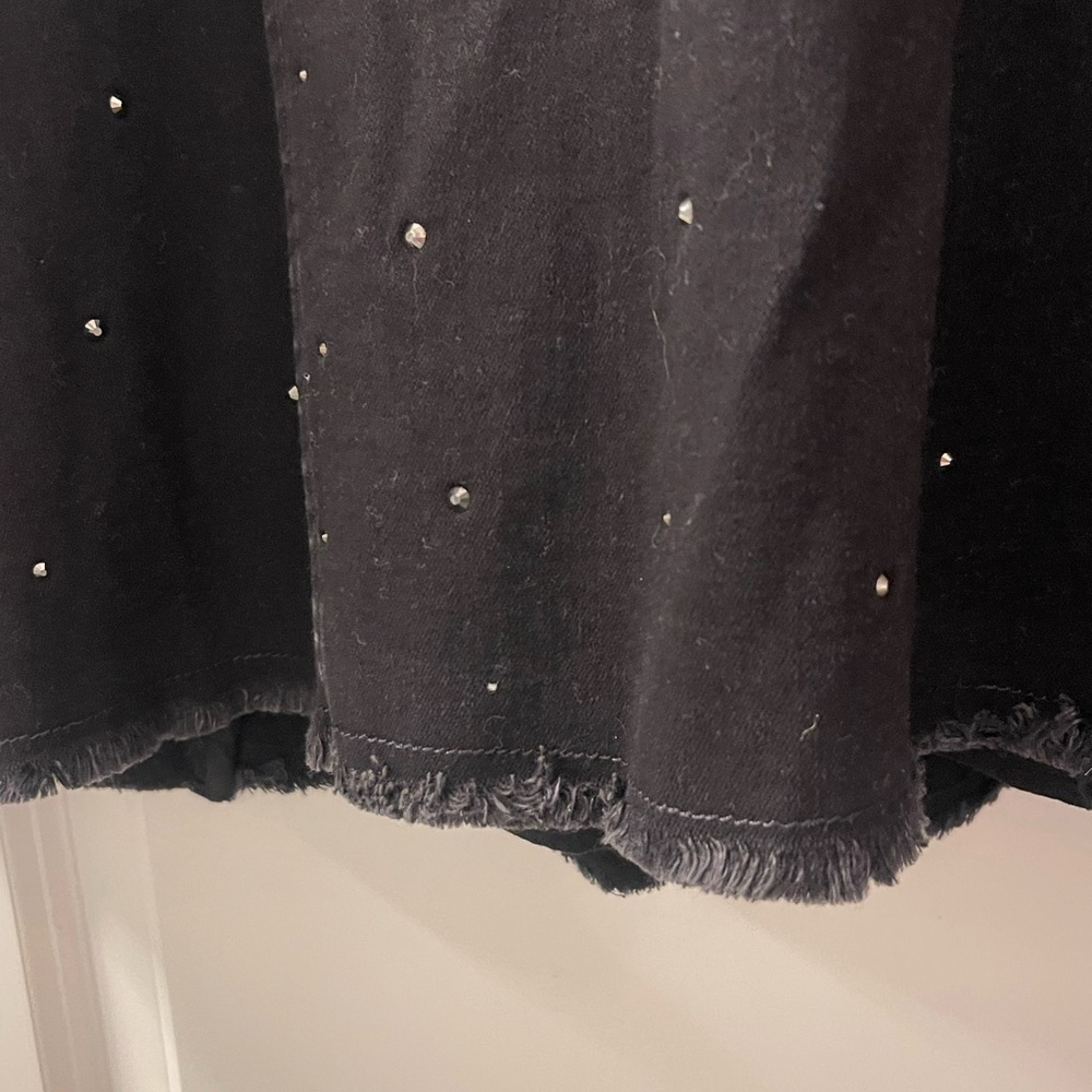 Isaac Mizrahi Black Studded Jean Jacket - Picture 5 of 7